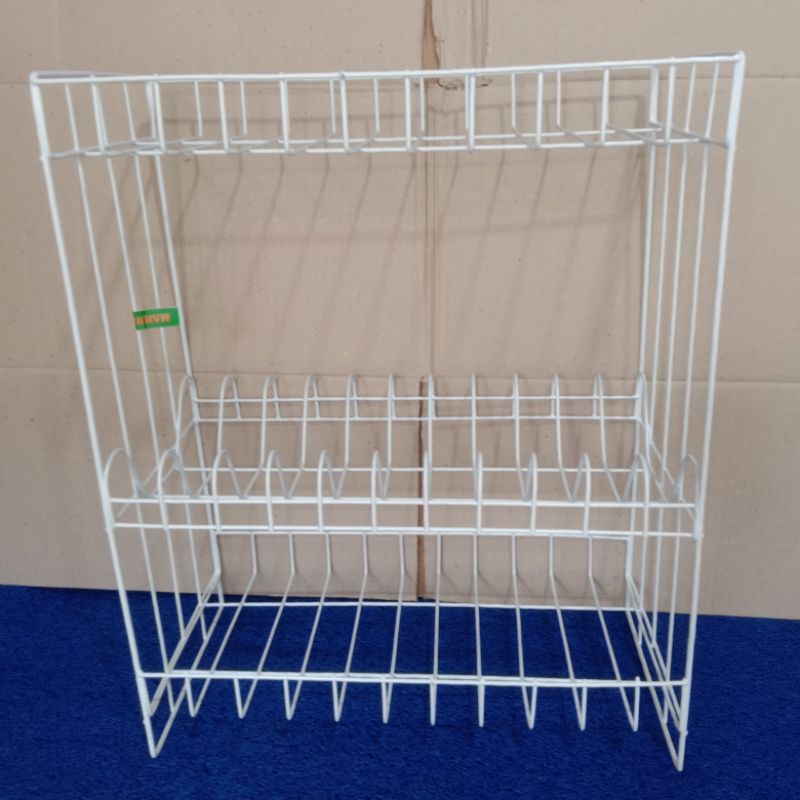 Rak Piring Kawat 3 Susun/ Rak Piring Wastafel/Rak Piring Kecil/Rak Piring Gantung