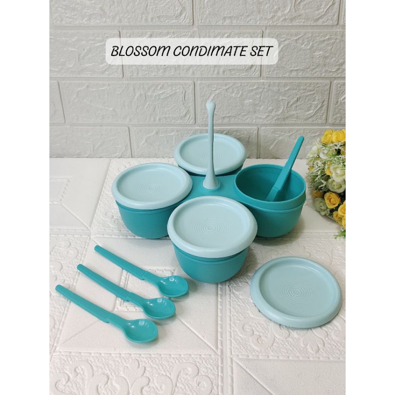 wadah Topping - wadah sambal - Blossom Condimate Set Tupperware Original