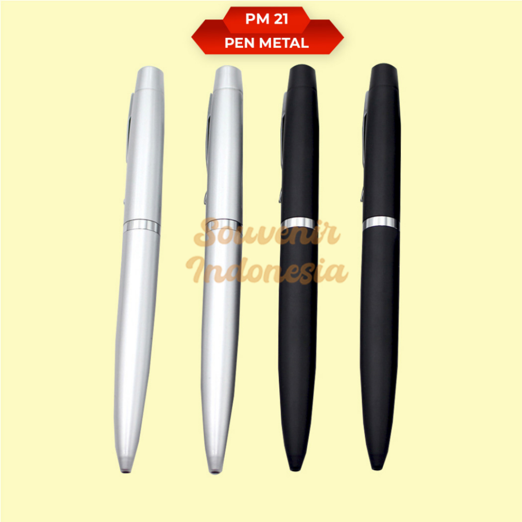 

Pen Metal Pulpen Stainless Bisa Custom Logo/Nama PM 21