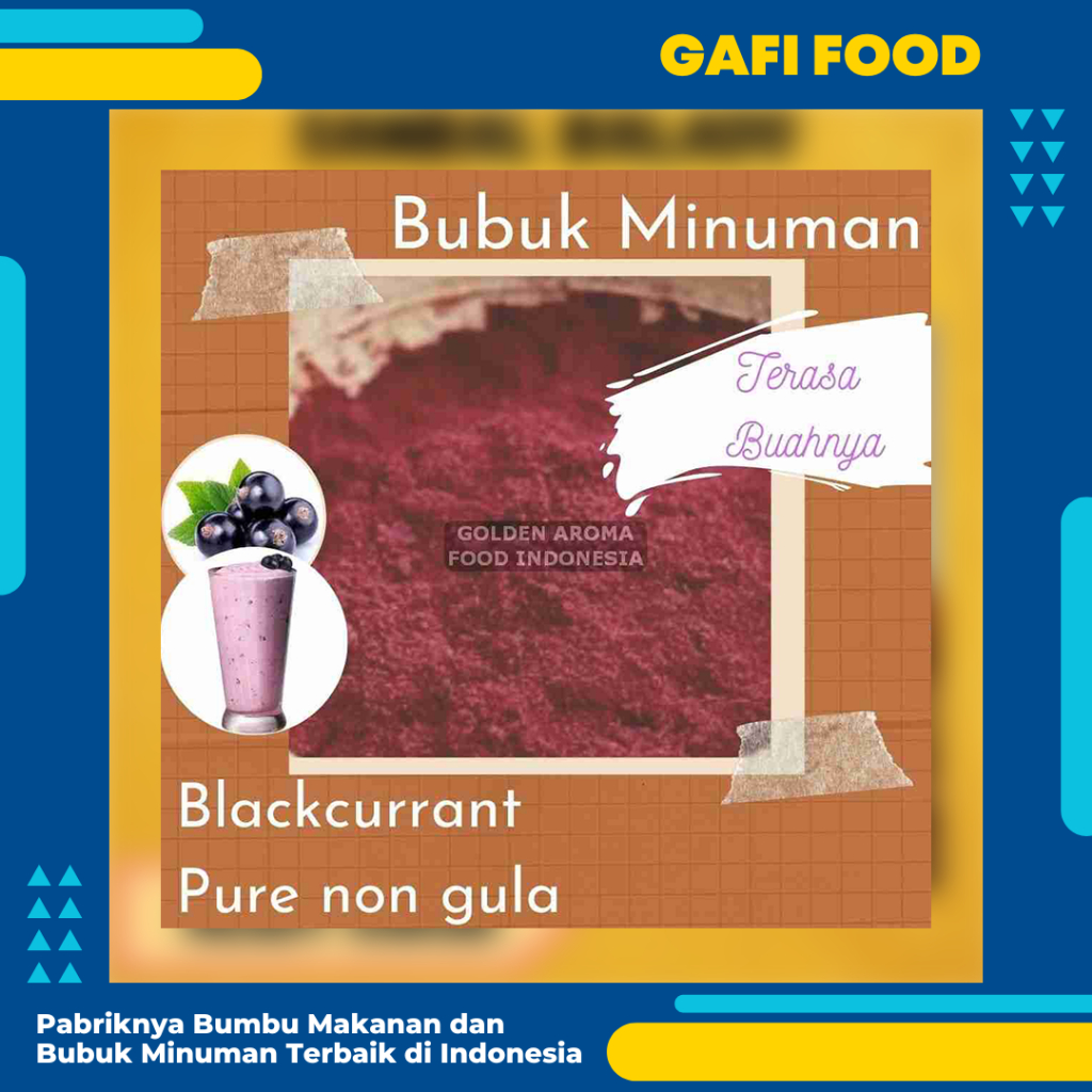 

JUAL Bubuk Minuman Blackcurrant Milky NON GULA 1 Kg Serbuk Minuman Rasa Black Currant 1Kg, Drinking