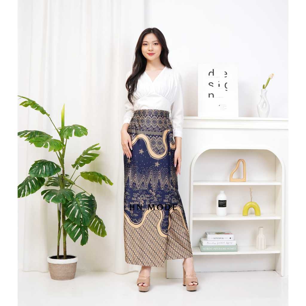 Rok span batik belah tengah / rok kebaya / rok batik instan