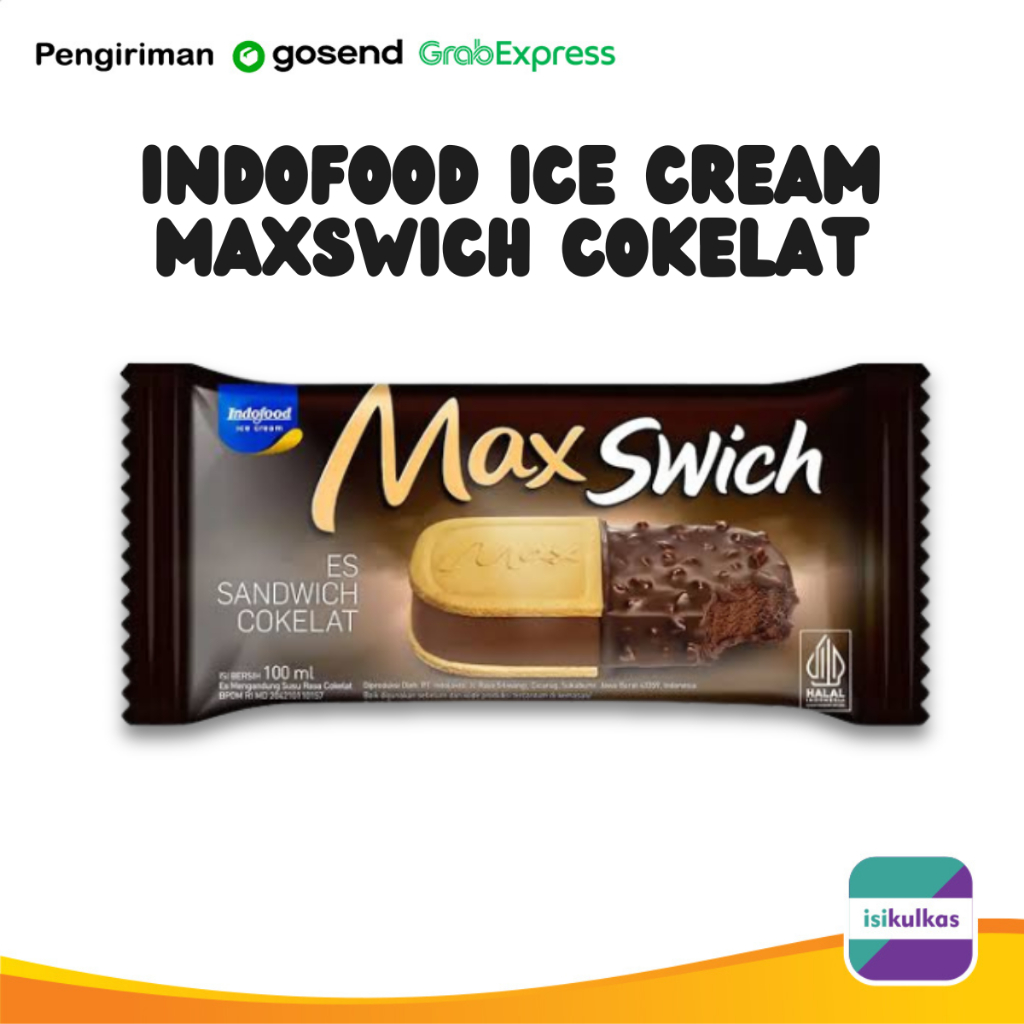 

Indofood Es Krim MaxSwich rasa Cokelat 100ML