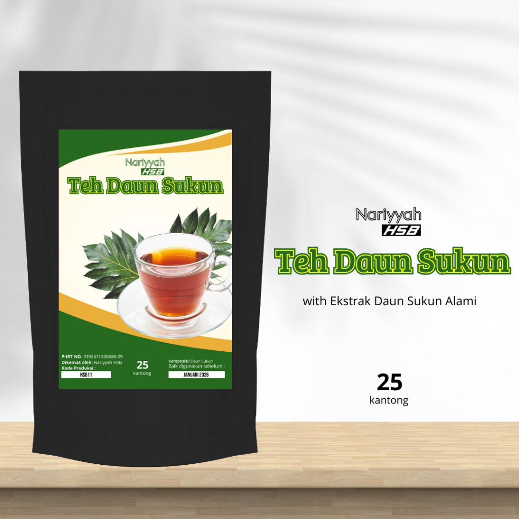 

Griya Nariyyah HSB - Teh Daun Sukun | Teh Herbal untuk Mengatasi Kolesterol & Asam Urat