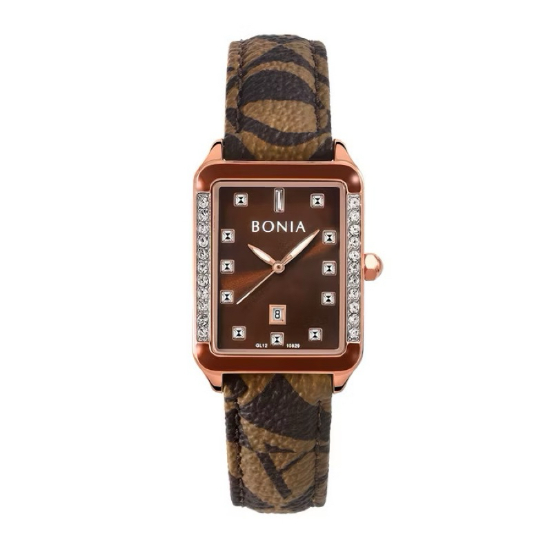 Jam Tangan Wanita Bonia Elegance Brown Dial Analog B10829-2547S Original | Jam Tangan Bonia Kotak | 