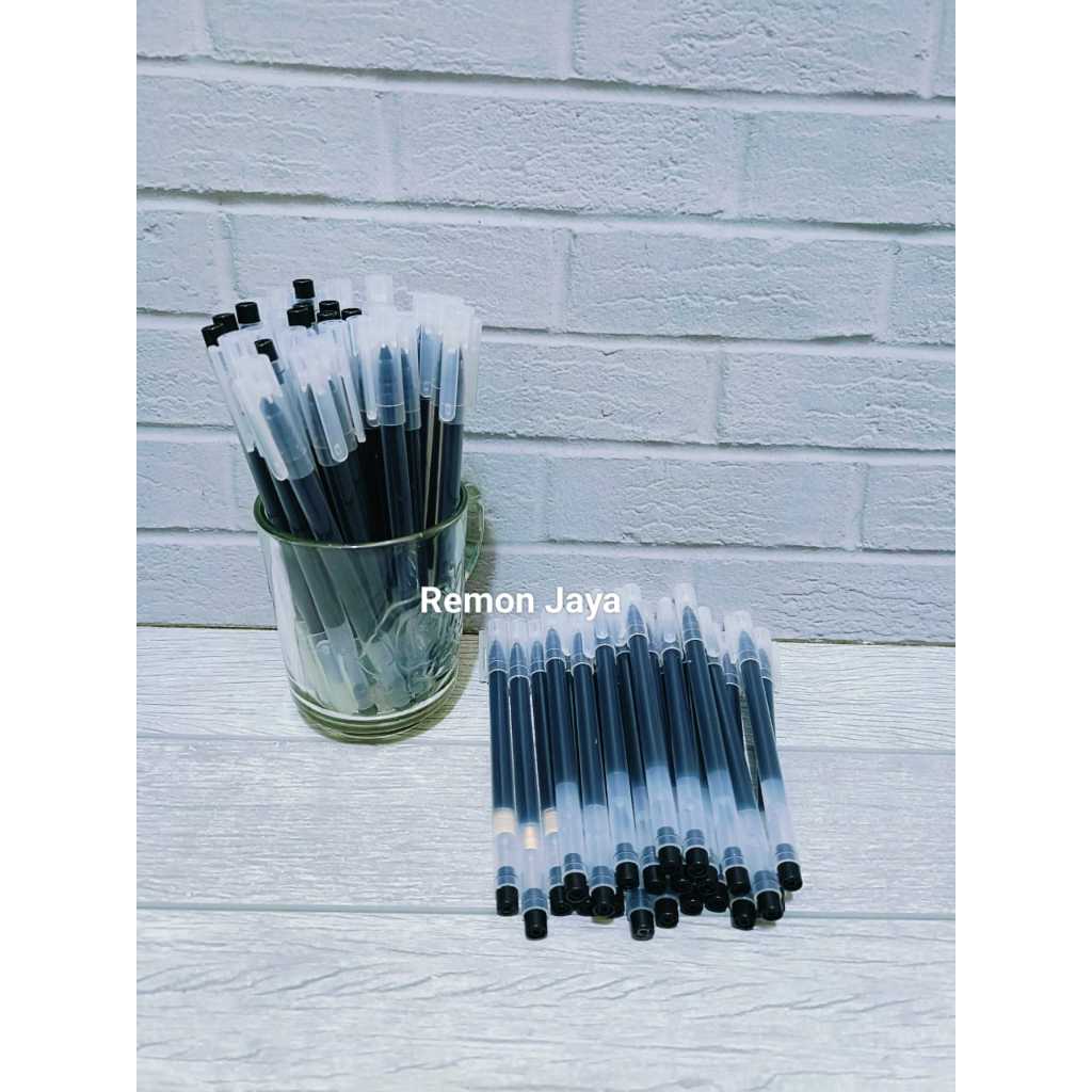 

(ISI 25-50- PCS) PCS Pulpel Gel 0.5mm Bolpoin Pena Pulpen Tinta Gel Cair Pena Transparant