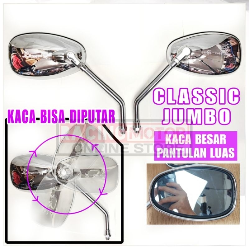 spion JUMBO oval classic scoopy w175 fazzio cb100 fino thunder 125 sposter freego super cub c70 moto