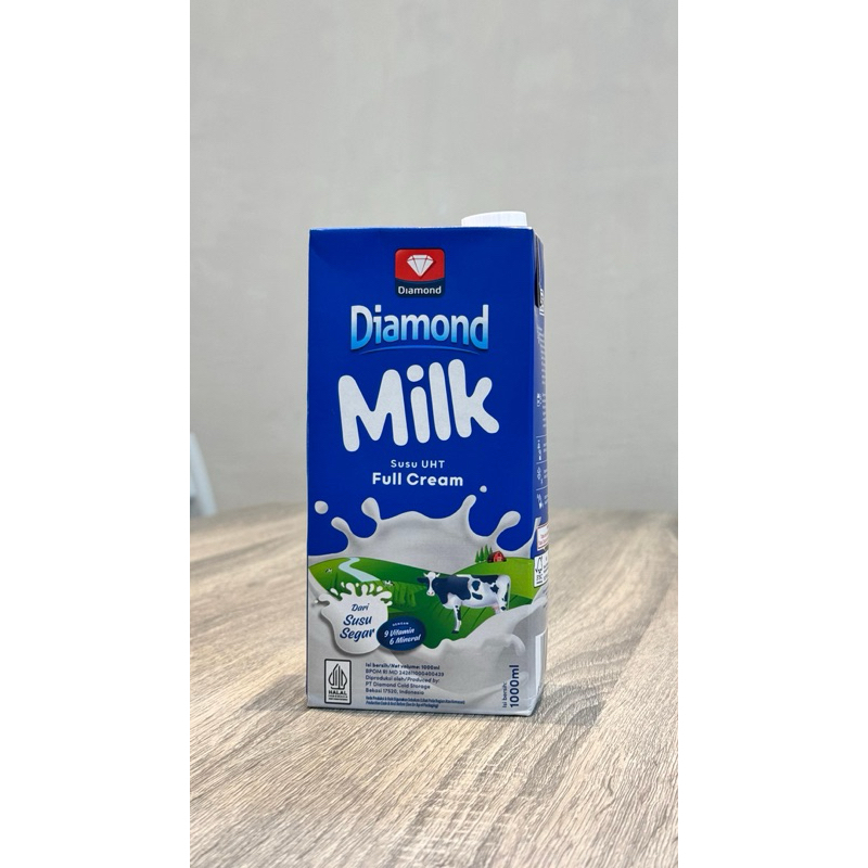 

Susu UHT full cream Diamond 1 Liter