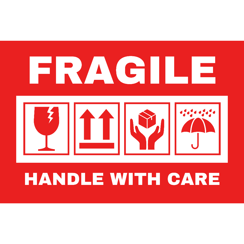 

[ISI 50 PCS] STIKER FRAGILE KECIL/ HANDLE WITH CARE / MUDAH PATAH / REMUK