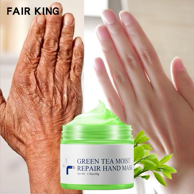 FAIR KING [BPOM] Green Tea Moisturizing Hand Wax Hand Repair Exfoliating Calluses Film Anti-Aging Ha