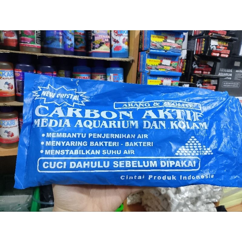 KARBON AKTIF // MEDIA FILTER AQUARIUM DAN KOLAM // ARANG & ZEOLITE
