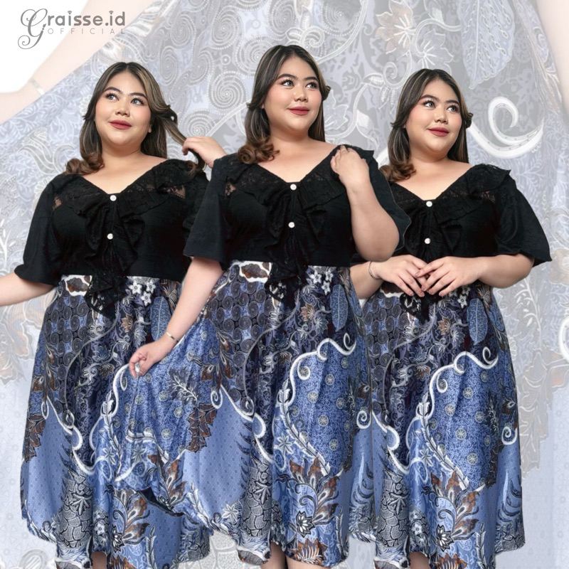 BELI New VANIA Batik Dress Bigsize Pesta Dress Batik Jumbo BELI