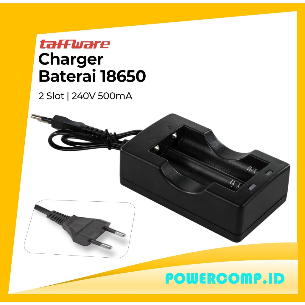 Charger Baterai 18650 Charger Baterai 18650 Charger Battery 18650 Taffware Charger Baterai 2 Slot 18