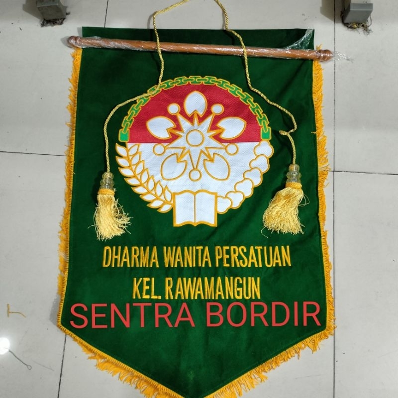 Bendera vandel Dharma wanita Persatuan ukuran 60×90 vandel Dharma wanita Persatuan Bordir