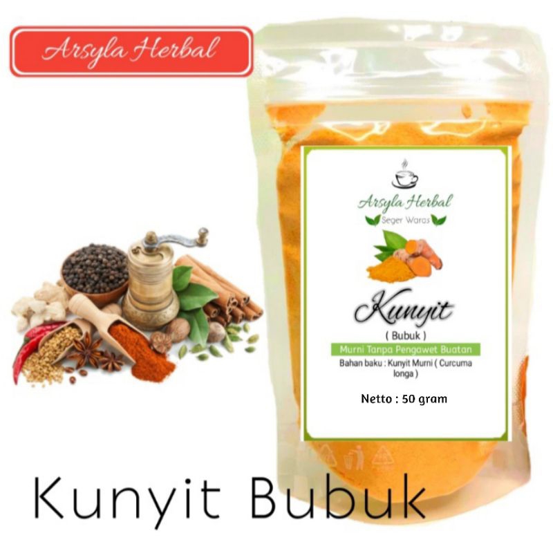 

[TERMURAH] KUNYIT BUBUK / KUNIR BUBUK KERING PEWARNA MAKANAN