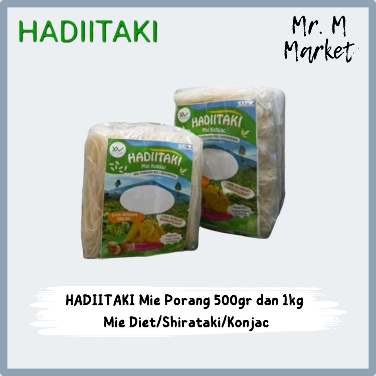 

Hadiitaki Mie Porang 500 gr & 1 kg - Shirataki Noodle Konjac