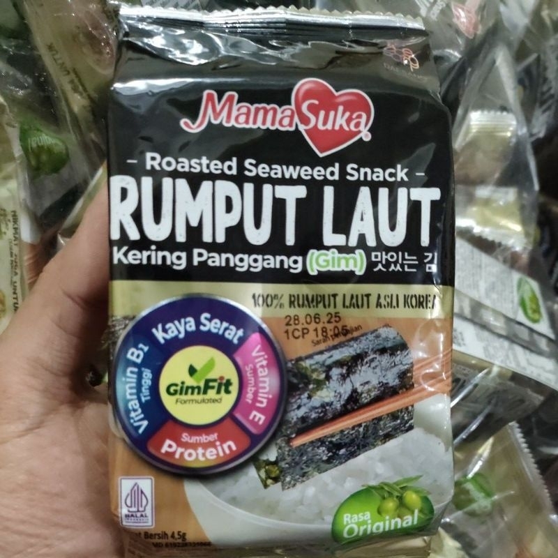 

rumput laut mamasuka 4,5gram rasa original paket 4 bungkus halal