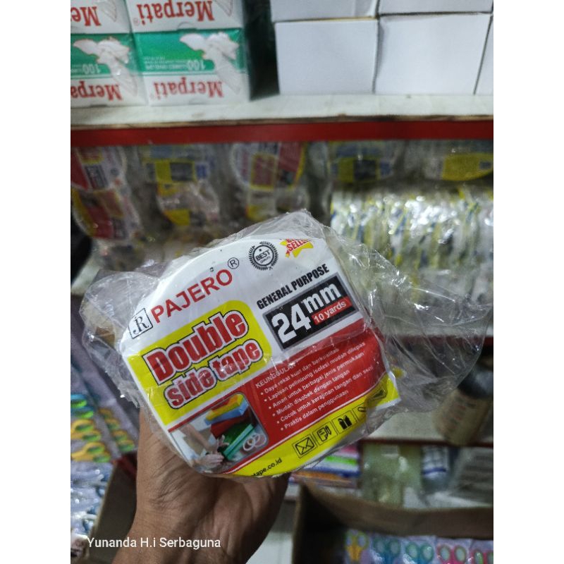 

(1 SLOP ISI 24 )SOLASI BOLAK BALIK/DOUBLE TAPE 24mmX10yard (PAJERO)