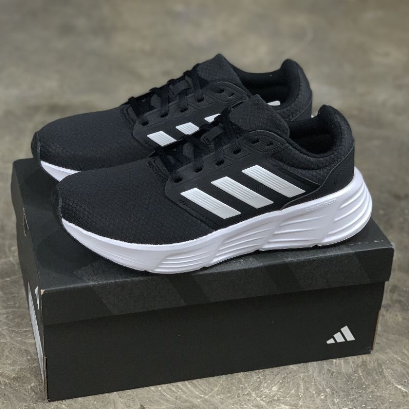 ADIDAS RUNNING GALAXY 6M BLACK WHITE 100% Original Resmi dari PT. Adidas Indonesia