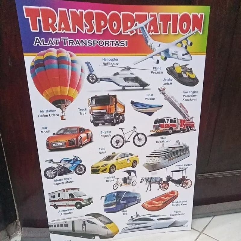 poster edukasi alat transportasi