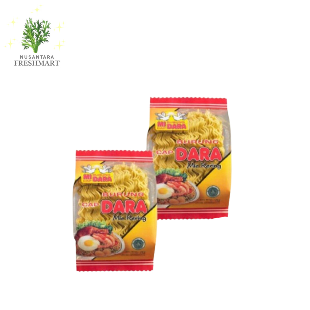 

[Nusantara Freshmart] Mie Burung Dara 136 gr Kering Renteng Merah Per Pcs