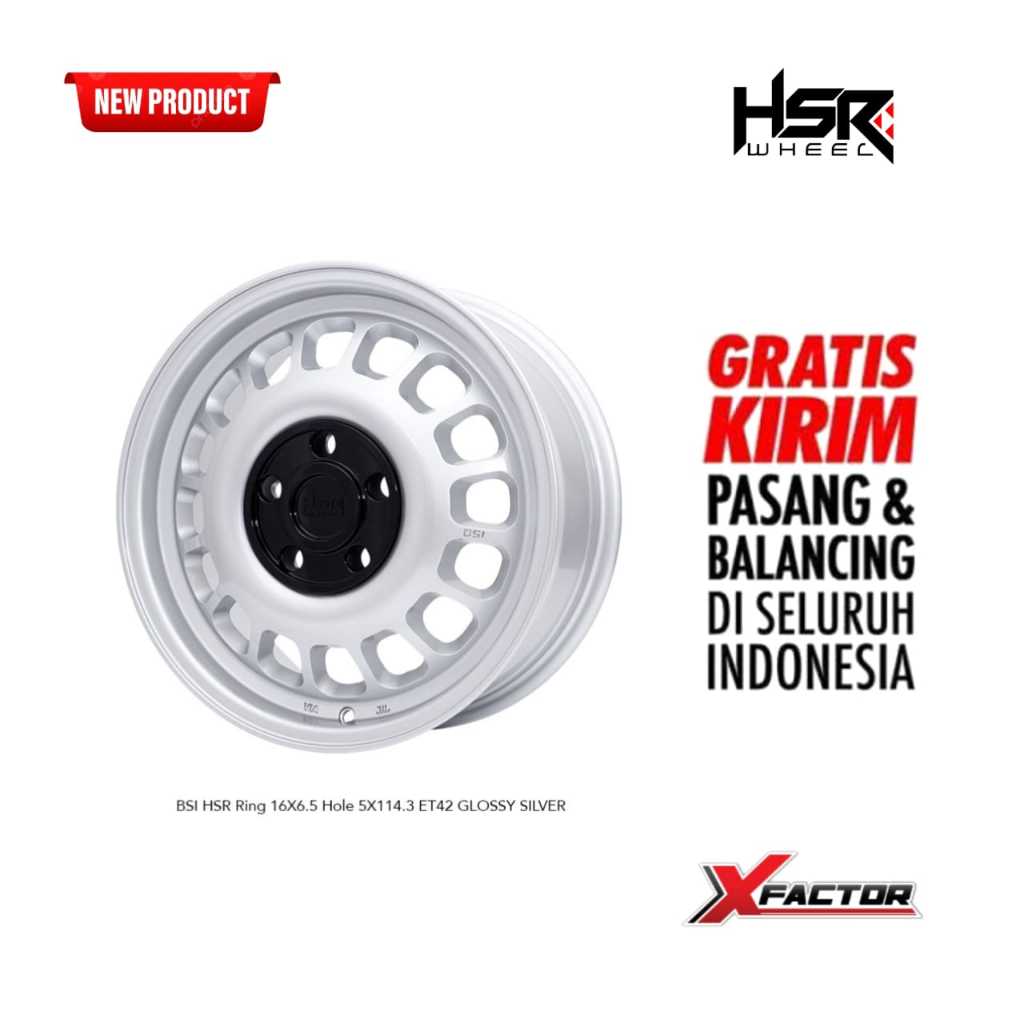 VELG XPANDER R16 VELG HSR RING 16 HSR BSI R16X6,5 H 5X114,3 ET 42 GLOSSY SILVER