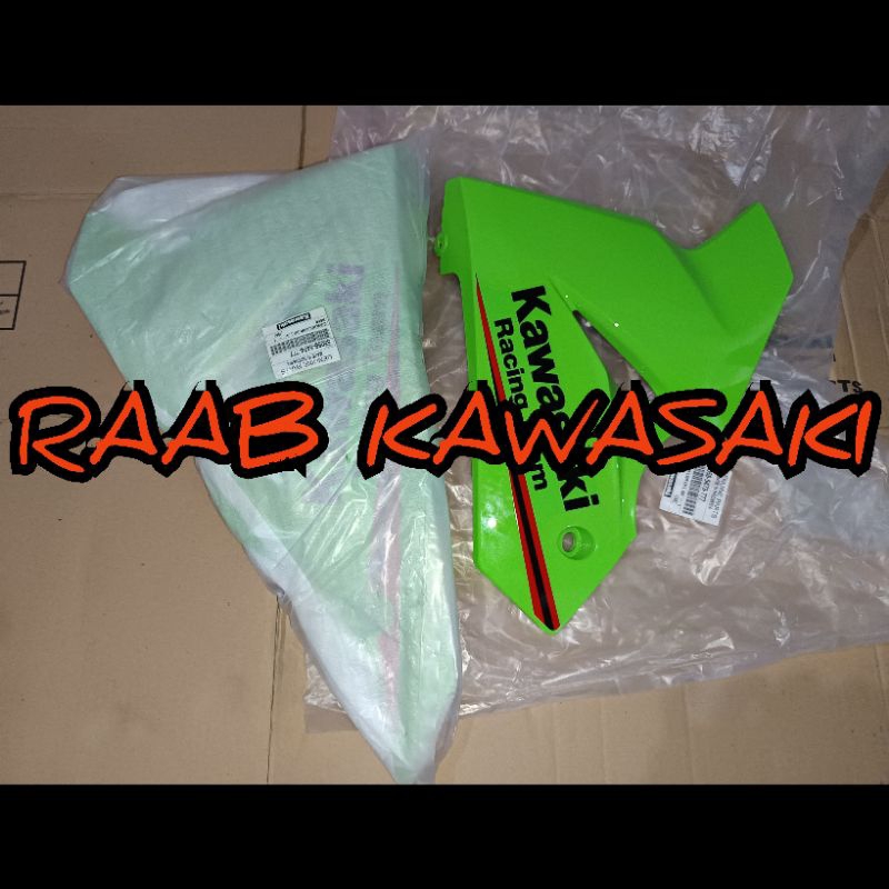 cover fering bawah hijau stiker krt set ninja 250 rr mono original kawasaki