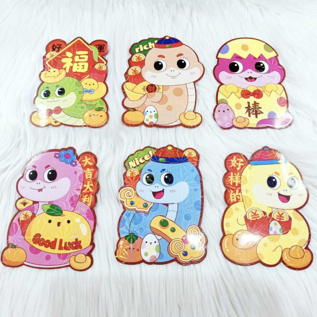 

Angpao Imlek Shio Ular 4152 | Angpau Gantung Sincia Karakter Lucu Isi 6 Pcs Mix Motif