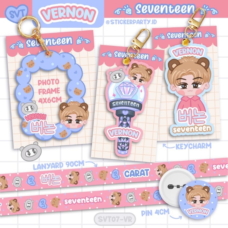 SEVENTEEN Vernon SVT Fanmade Kpop Merch Konser Photocard Holder Lanyard Gantungan Kunci Hansol SVT07