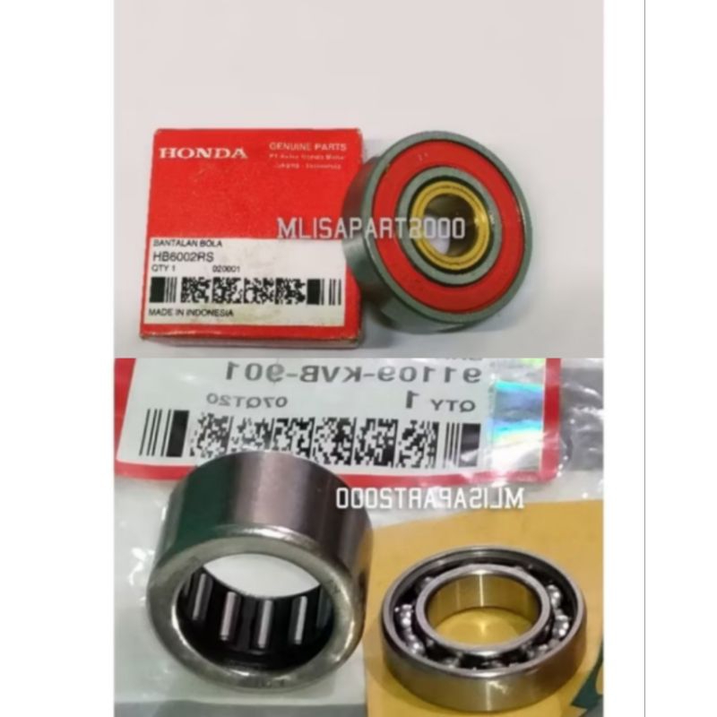 Bearing Pully Plus laher Needle KVB + Bearing bak CVT Kuningan KVB Beat fi Scoopy fi Spacy fi Beat k