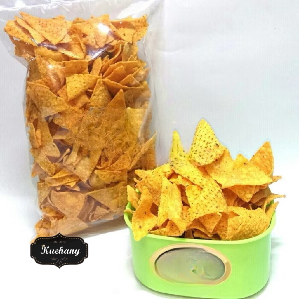 

Keripik Jagung Tortila Balado 250 gr / TORTILLA Chips BALADO