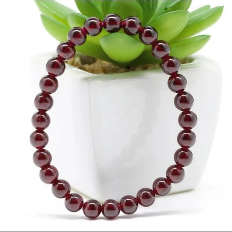Batu Gelang Natural Dark Red Garnet Original