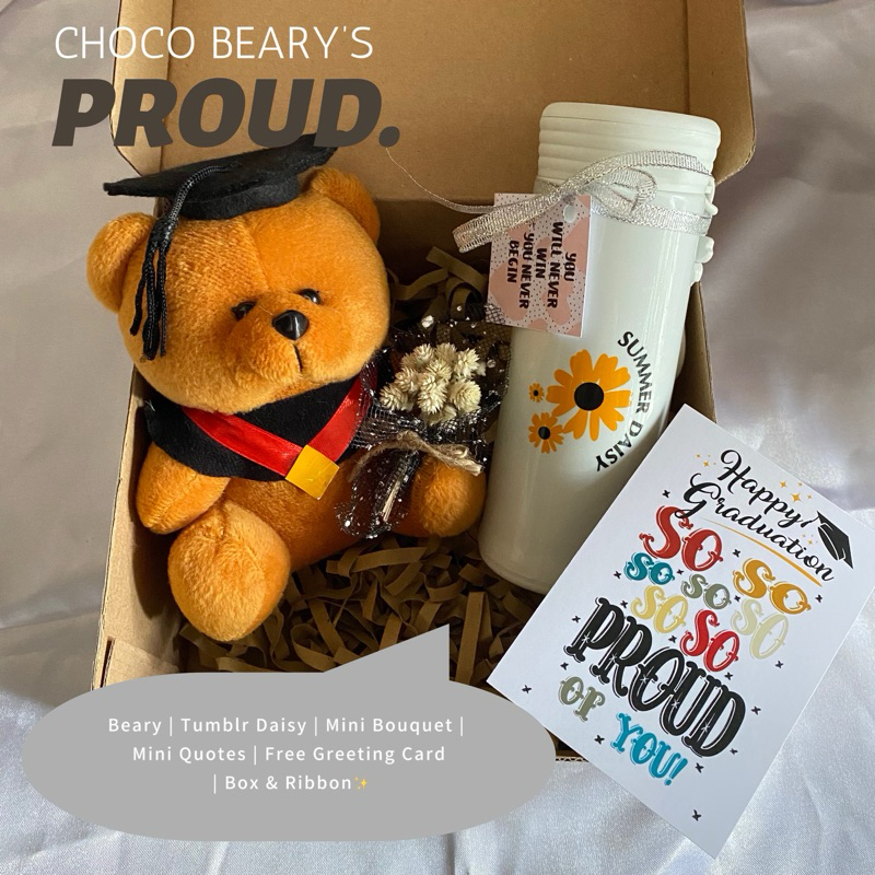 

CHOCO BEARY’S PROUD | Kado Ulang Tahun | Kado Wisuda | Buket Wisuda | Hampers Wisuda | Kado Murah | Mini Bouquet | Tumblr Botol Minum