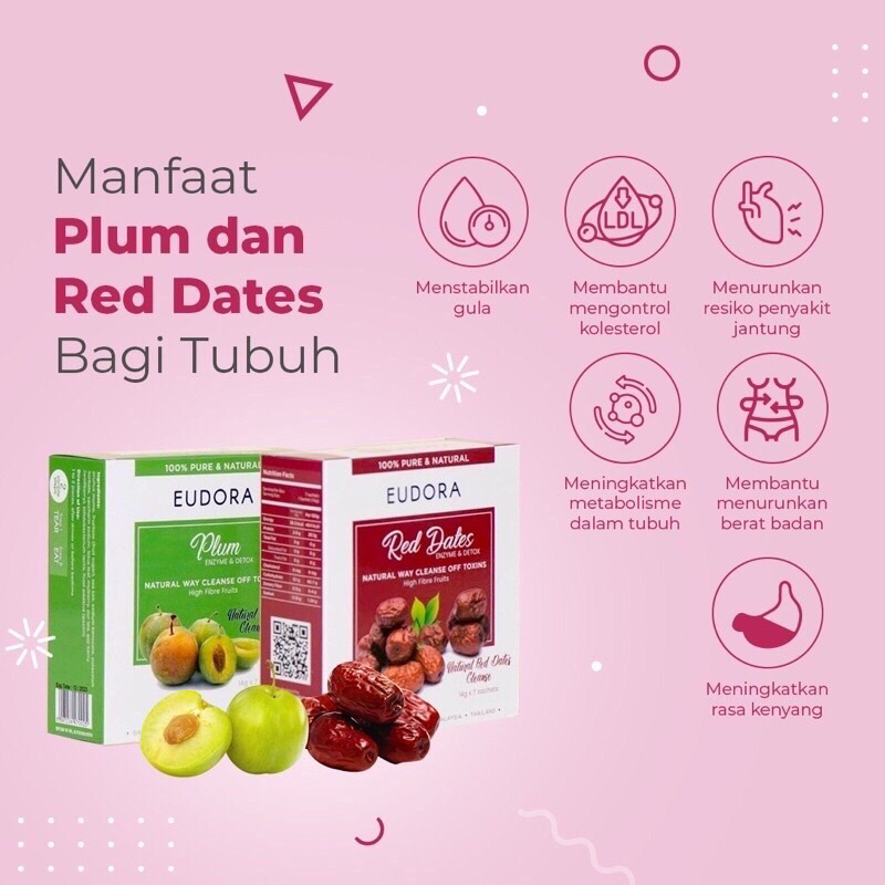 Eudora From Singapore MIX Red Kurma + PLUM Pelangsing terviral