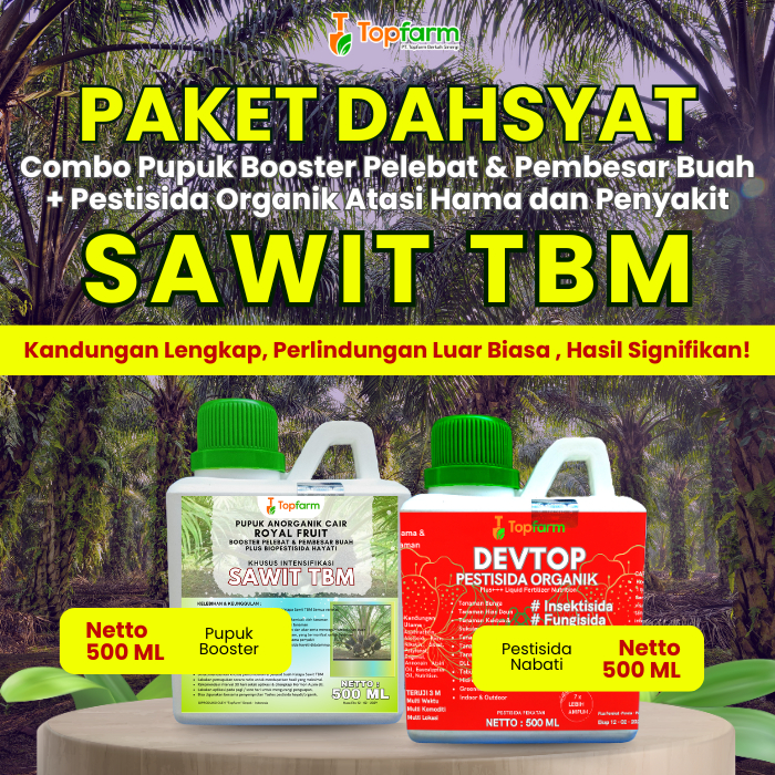 Pupuk Topfarm / Pestisida Topfarm / Pupuk Cair Khusus Tanaman Sawit / Pupuk Booster Khusus Sawit /
