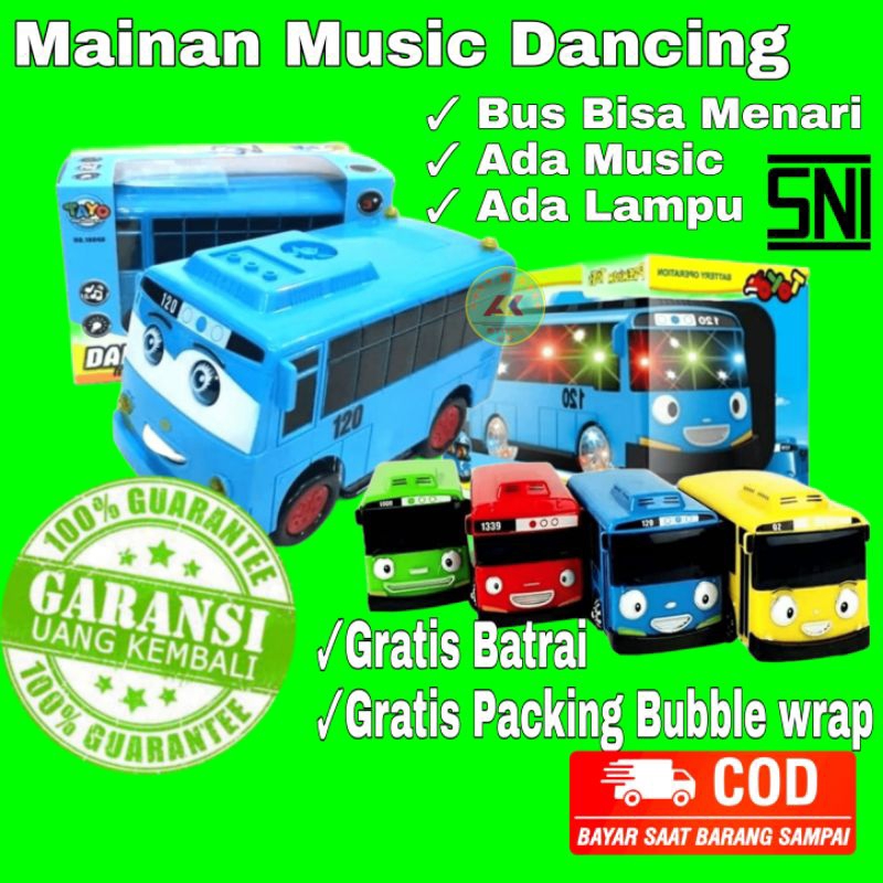 Ready COD CEK DULU Promo Mainan Anak Viral Mobil Bus Tayo Berjalan Oleng Besar Lampu dan Musik Mobil