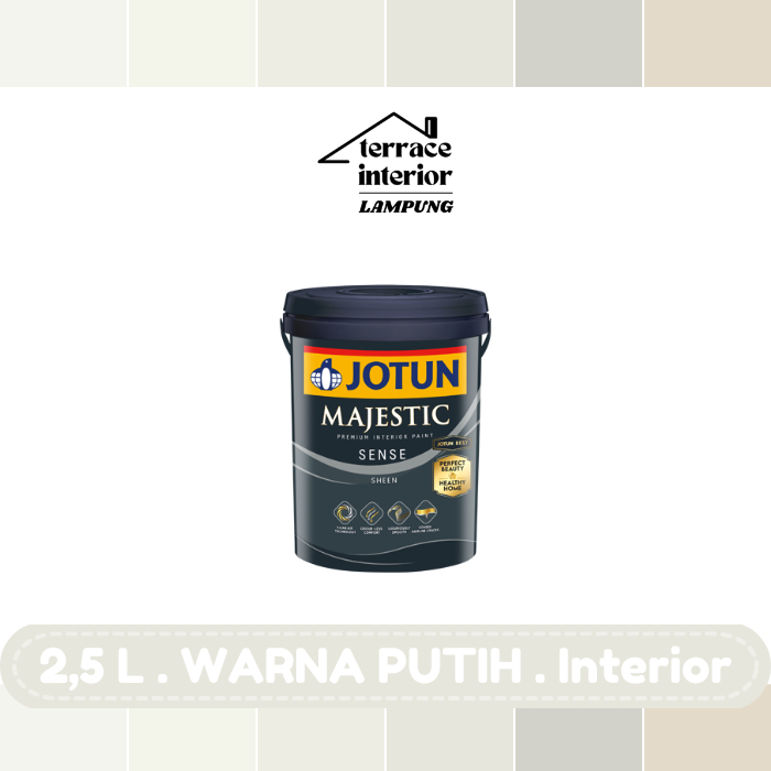 Cat Tembok Majestic Sense Interior Jotun warna Putih 20 L