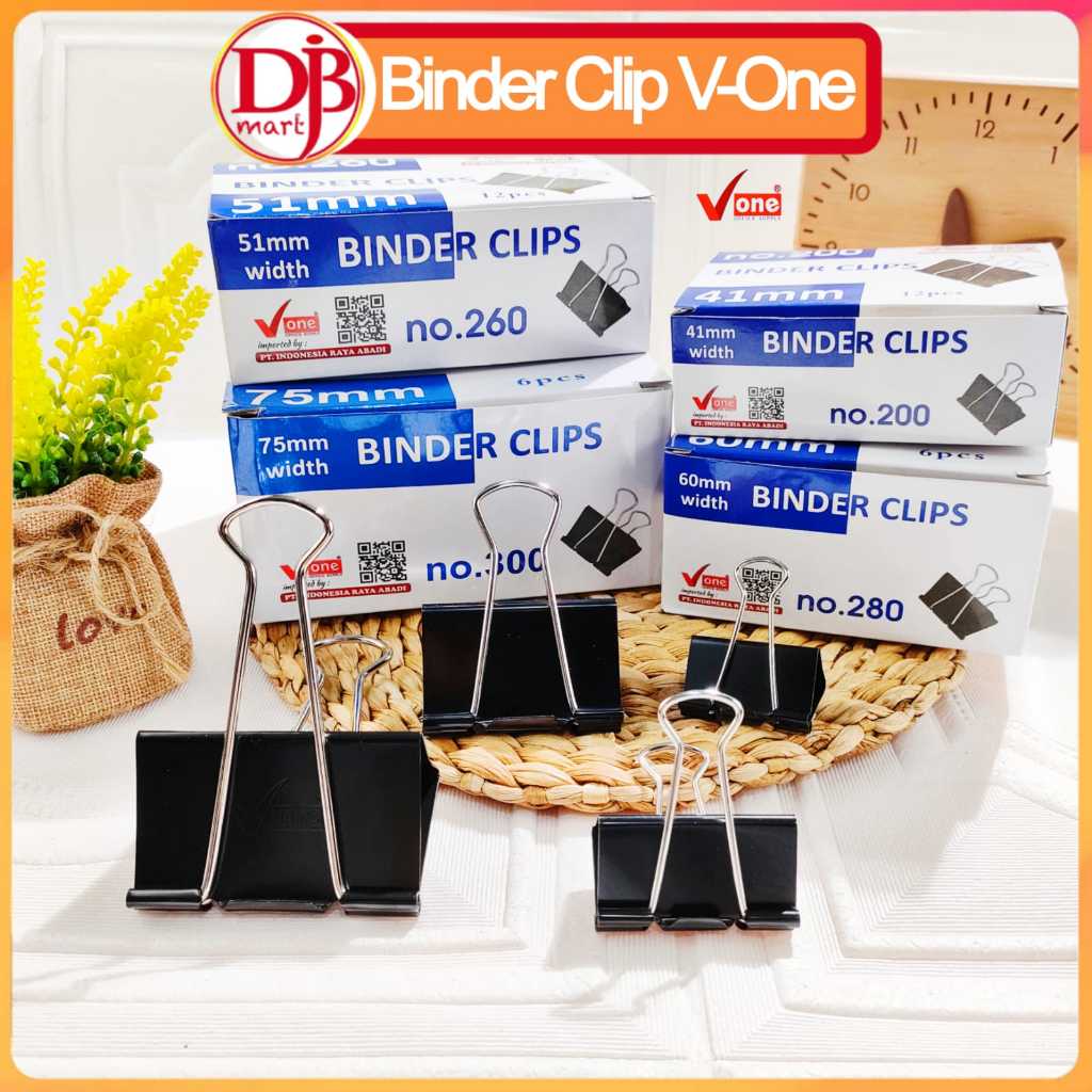 

DJB - Binder Clip V-One / Klip Penjepit Kertas
