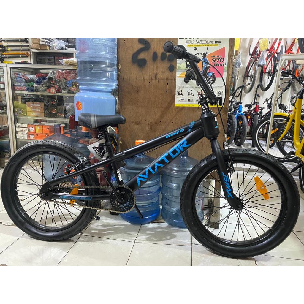 AVIATOR 20" Sepeda BMX Casual Anak Cowok Laki Ban 3.0 JUMBO Sekolah Hari hari 8822 STEEL