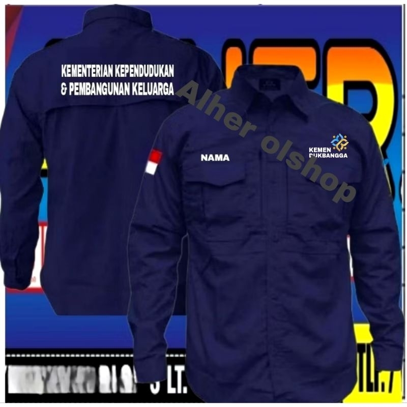 terbaru kemeja tactical BKKBN baju tactical kemendukbangga seragam kemendukbangga kemeja kemendukban