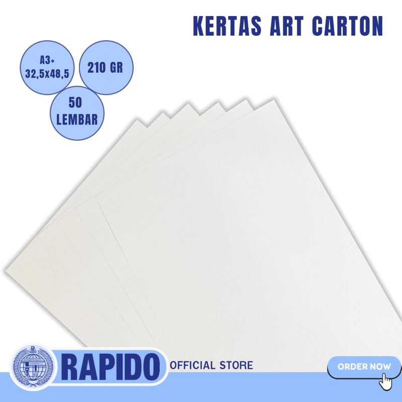 

[ 50 Lembar ] Kertas Art Carton A3+ 210 Gr / Art Carton A3+ 210 Gr