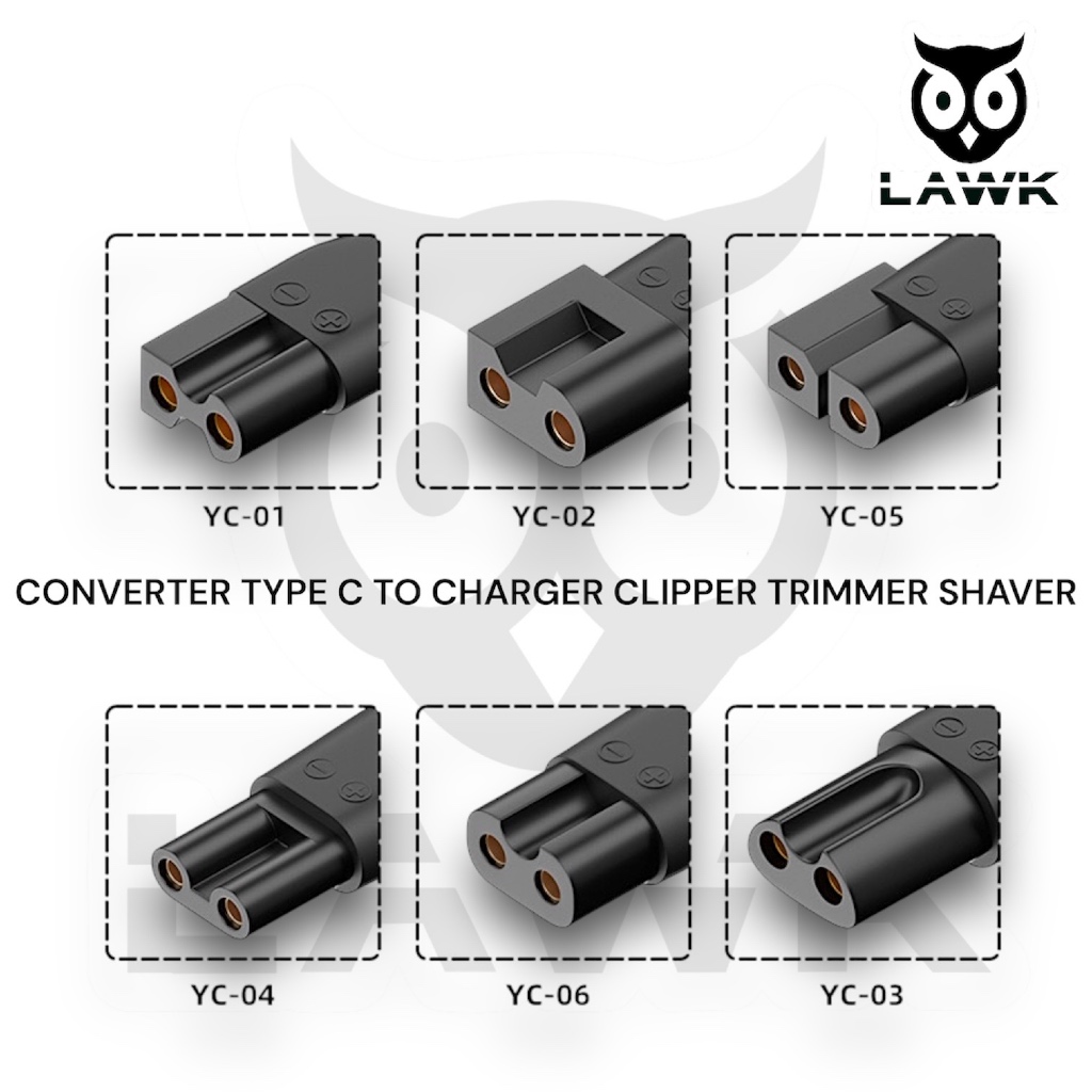 CONVERTER CHARGER ALAT CUKUR RAMBUT TYPE C Converter casan mesin cukur rambut