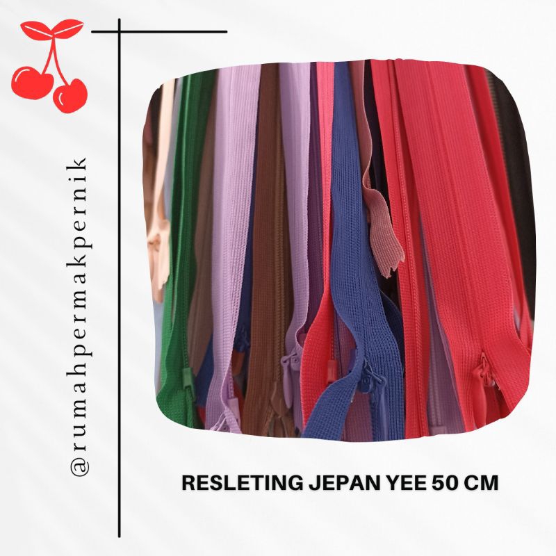 Resleting Jepang ukuran 50 cm merk YEE