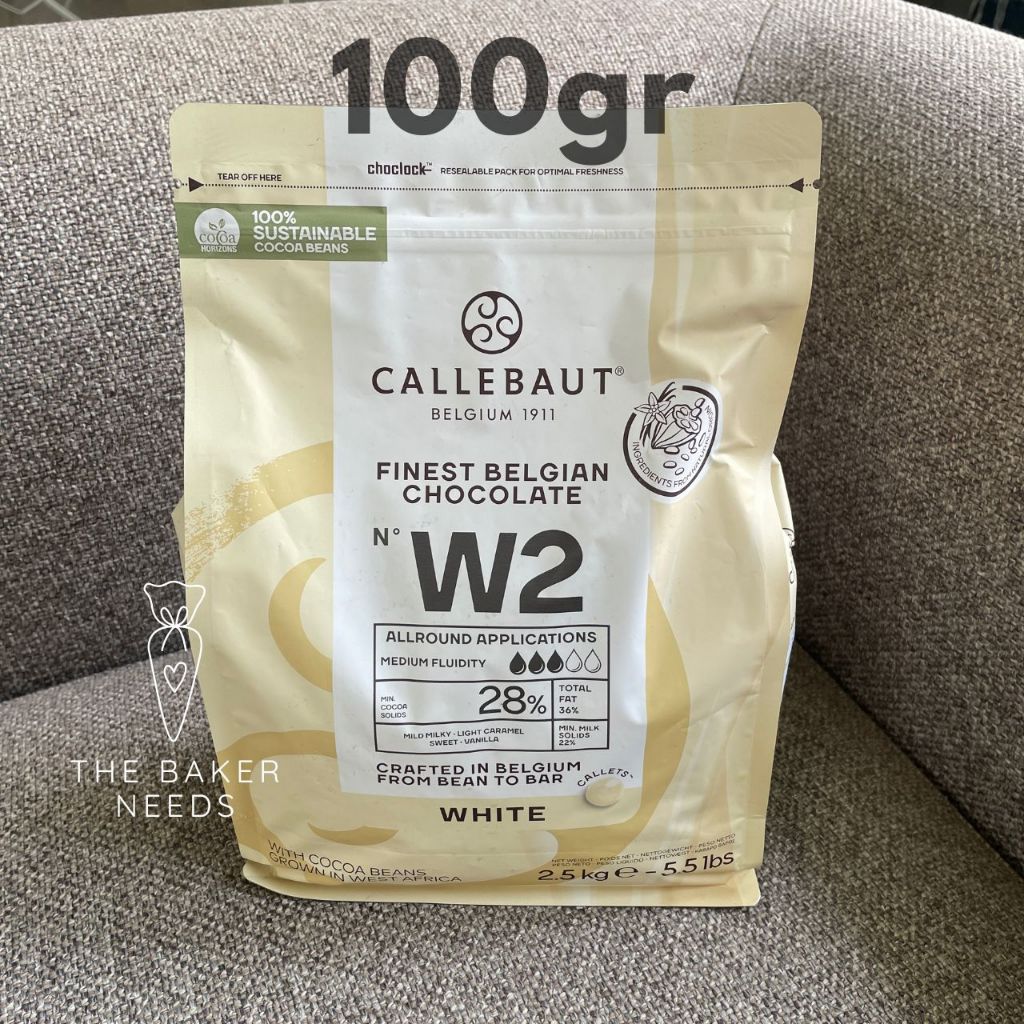 

CALLEBAUT White Chocolate Couverture 28% Coklat Putih / 100gr