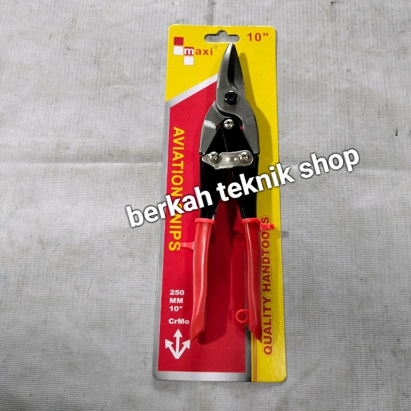 GUNTING HOLO 10" MAXI (panjang) gunting seng baja ringan kunci roping obeng bor