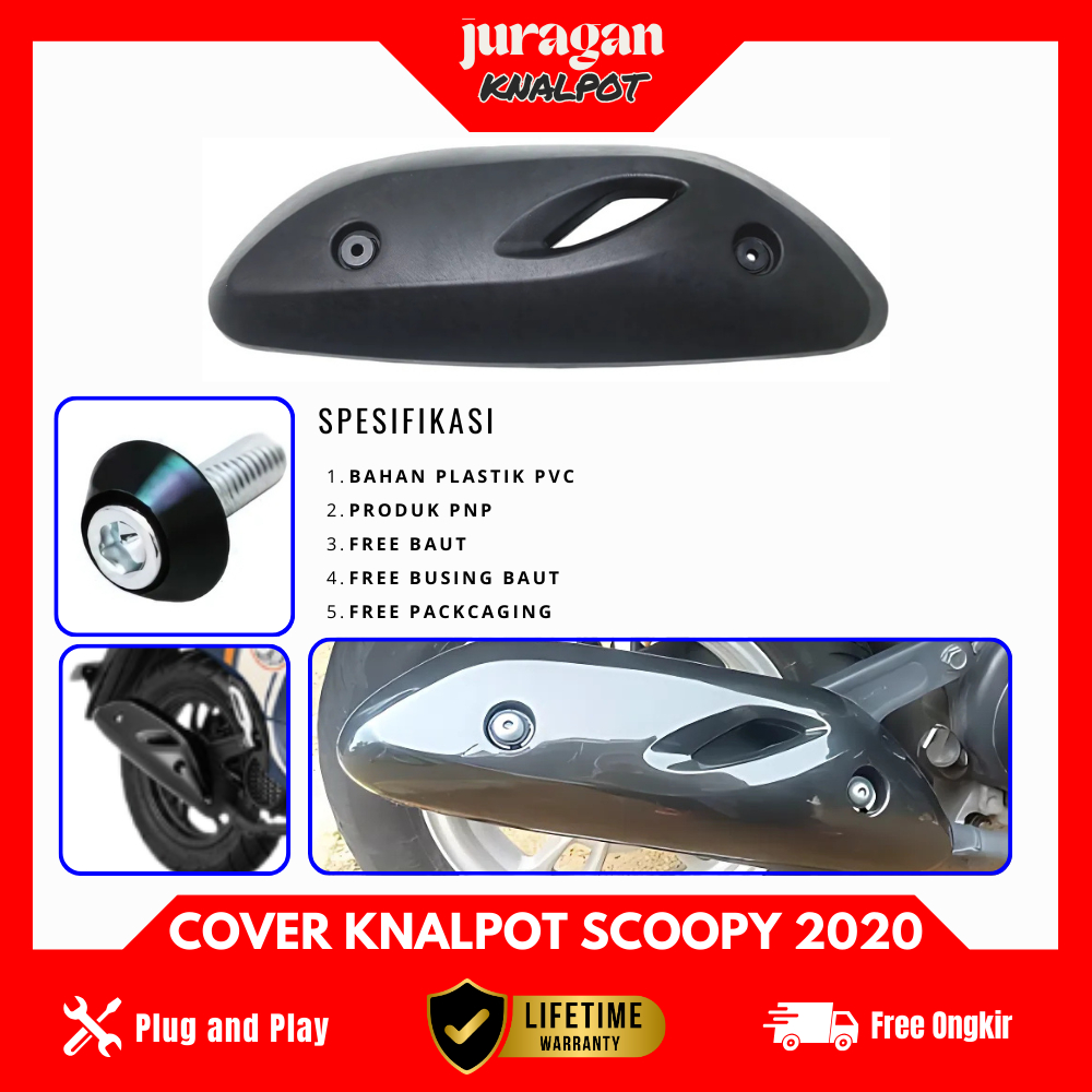 Cover knalpot scoopy 2020 - tameng knalpot scoopy all new - cover knalpot scoopy