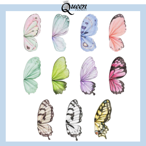 

(10 SET / 20 LEMBAR) Kertas Buket Sayap Kupu-kupu Butterfly Wings KB56