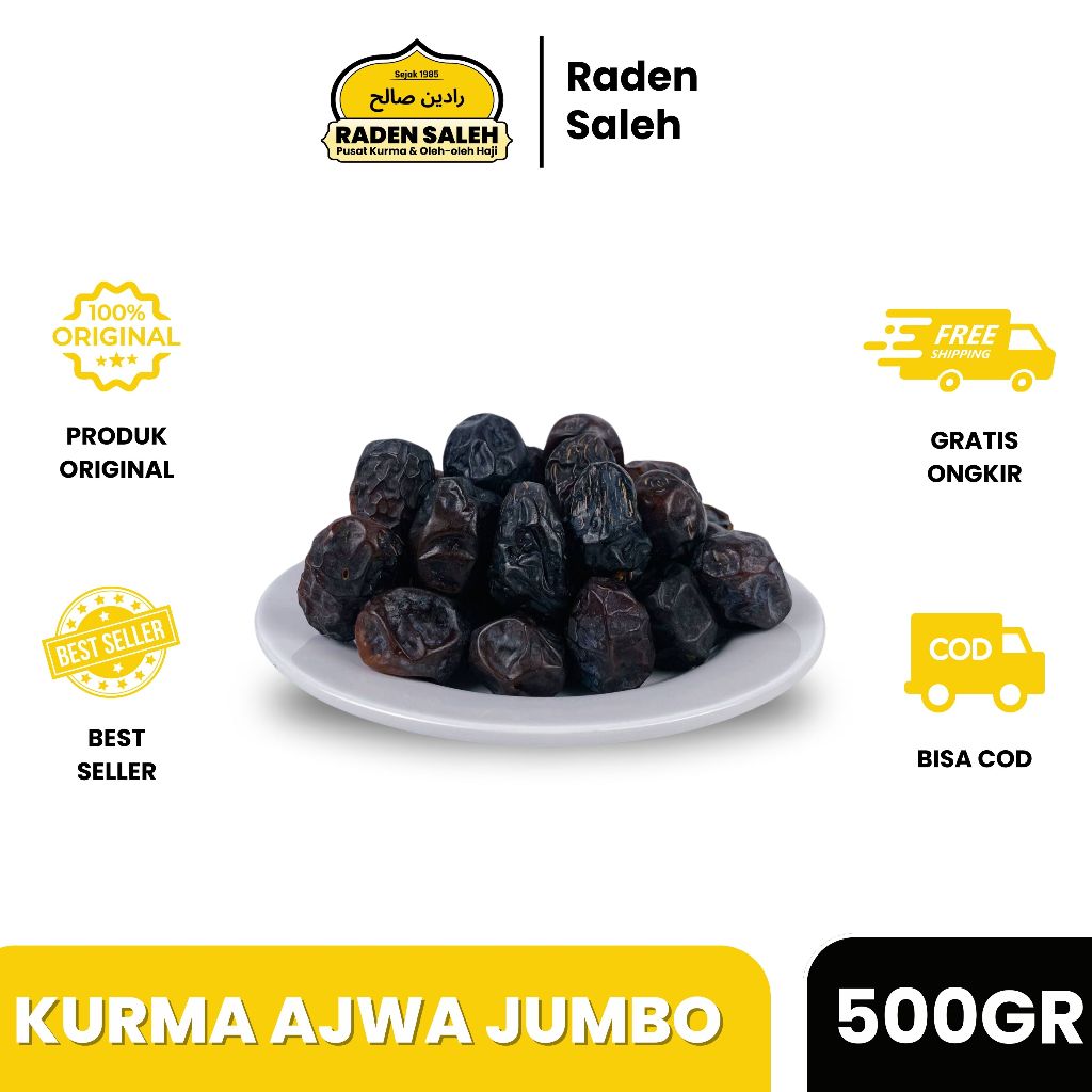 

Kurma King Dates Ajwa Jumbo 500gr | Kurma Nabi