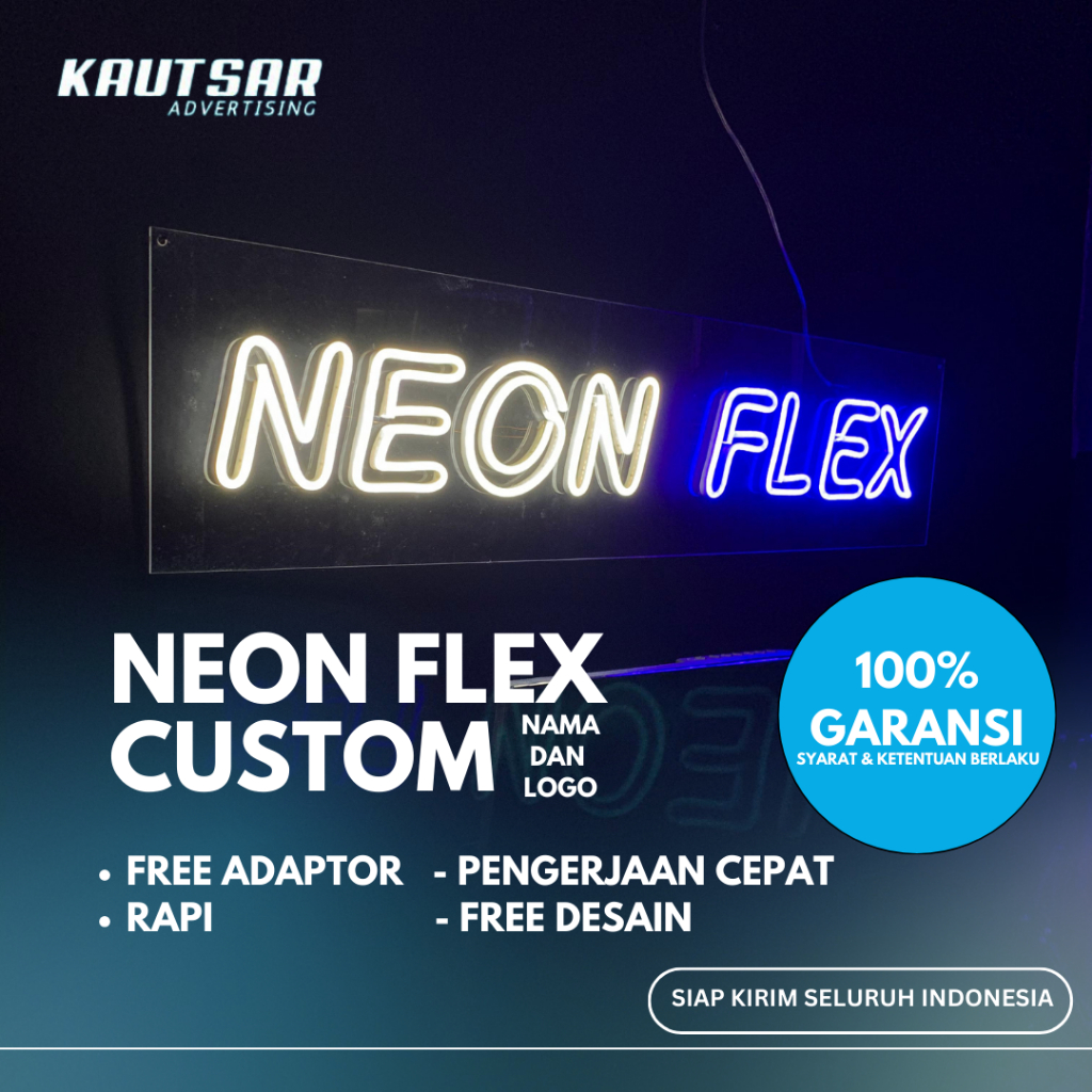 NEONSIGN CUSTOM LAMPU LED HURUF/NAMA CUTTING AKRILIK LAMPU HIAS PAPAN NAMA