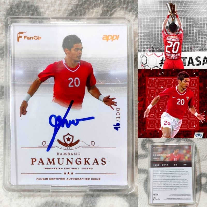 official bambang pamungkas tanda tangan kartu auto autograph timnas Indonesia card persija