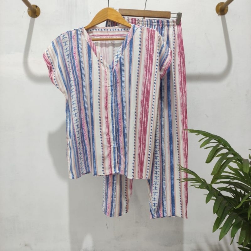 SETELAN PREMIUM RAYON MURAH katun lengan pendek